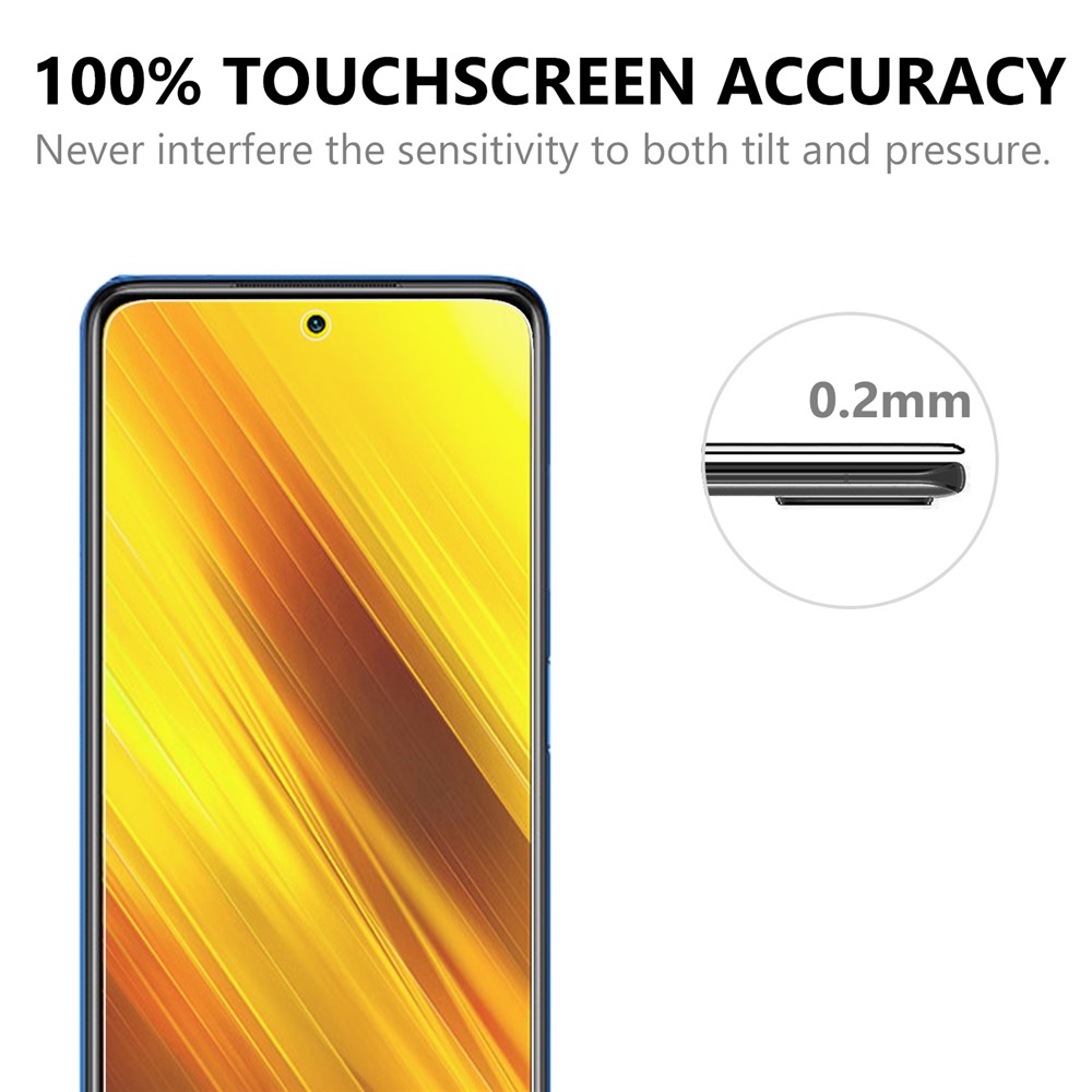 2.5D 9H Arc Edge Tempered Glass Screen Protector for Xiaomi Poco X3 NFC/Poco X3-6