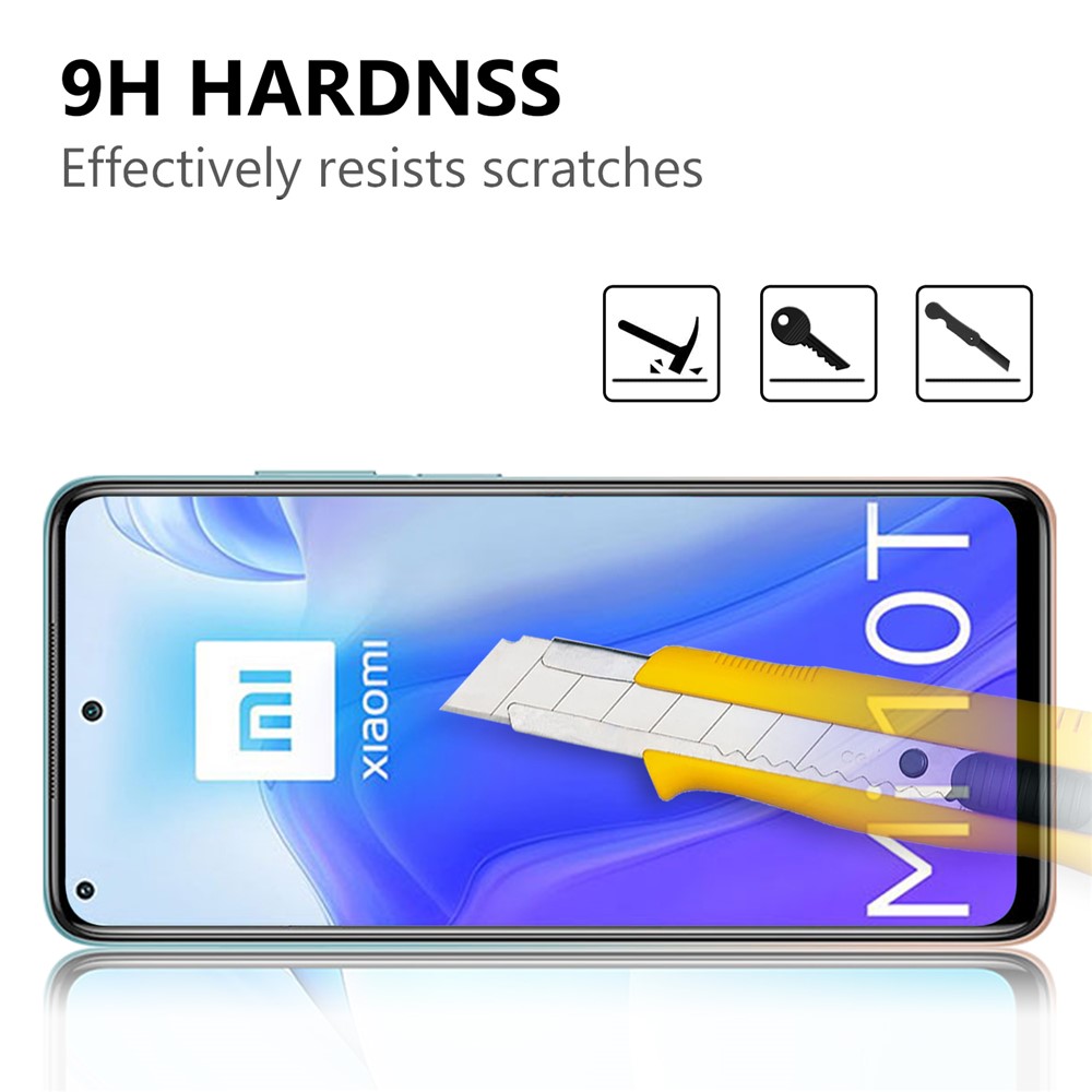 Complete Covering Tempered Glass Screen Protector for Xiaomi Mi 10T 5G Full Glue Black Edges-3