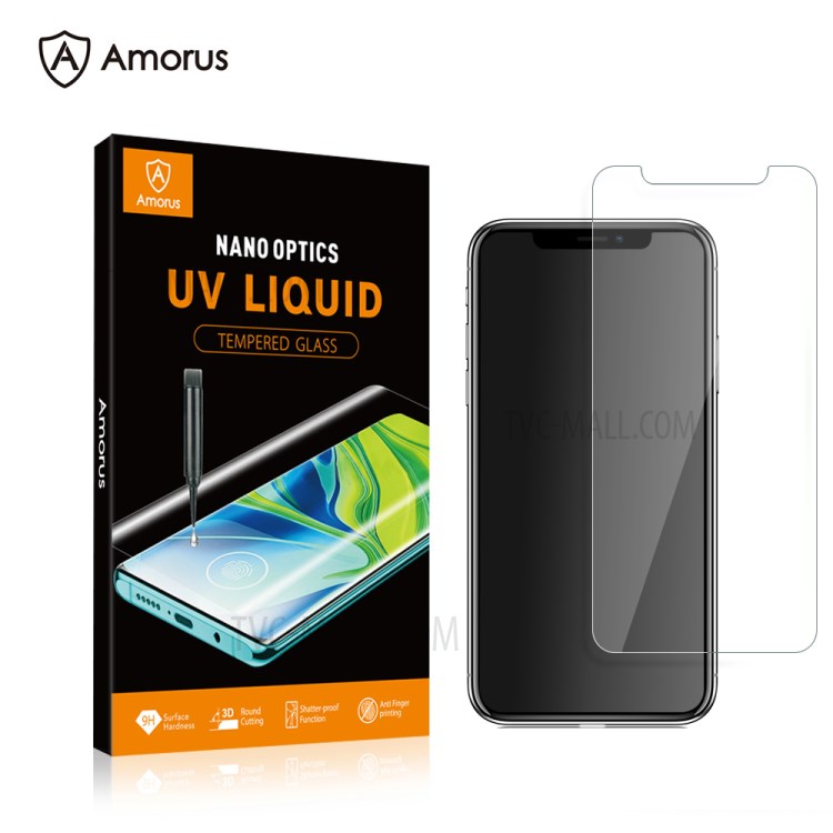 Amorus 3D Curved Full Screen Tempered Glass UV Film Screen Protector (Full Glue) for iPhone 11 Pro Max 6.5 inch-1