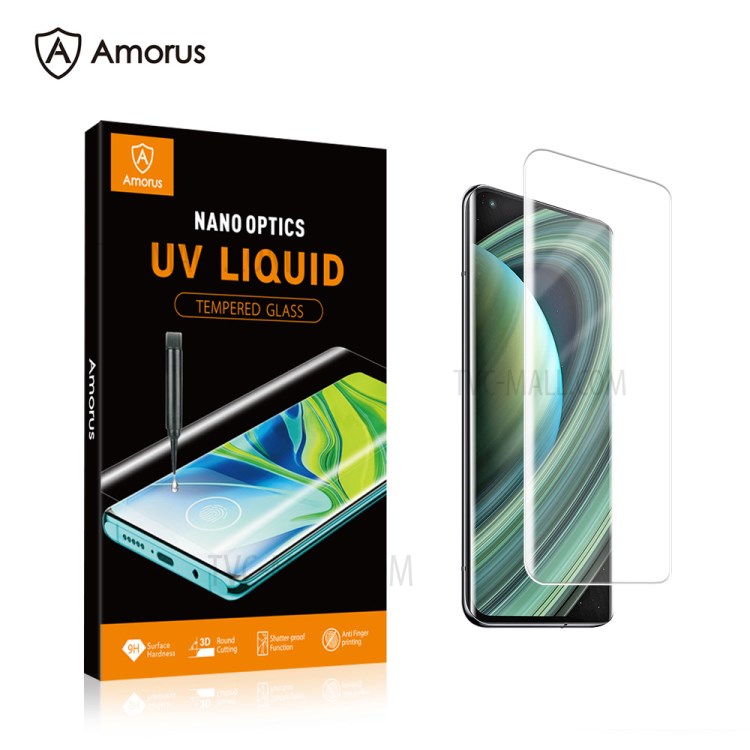 Amorus 3D Curved Full Coverage Tempered Glass UV Film Screen Protector (Full Glue) for Xiaomi Mi 10 Ultra-1