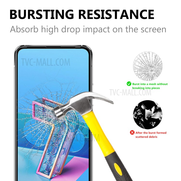 Gehärtete Glas-Schutzfolie Für Asus Zenfone 7 ZS670KS Volle Glue Schwarze Ränder Vollständige Abdeckfilm-2