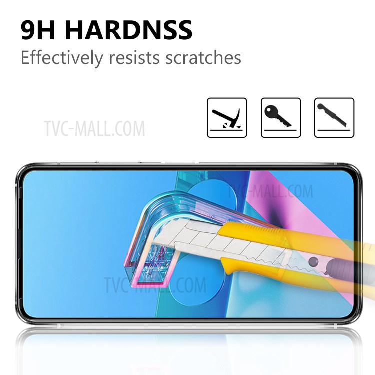 Gehärtete Glas-Schutzfolie Für Asus Zenfone 7 ZS670KS Volle Glue Schwarze Ränder Vollständige Abdeckfilm-3