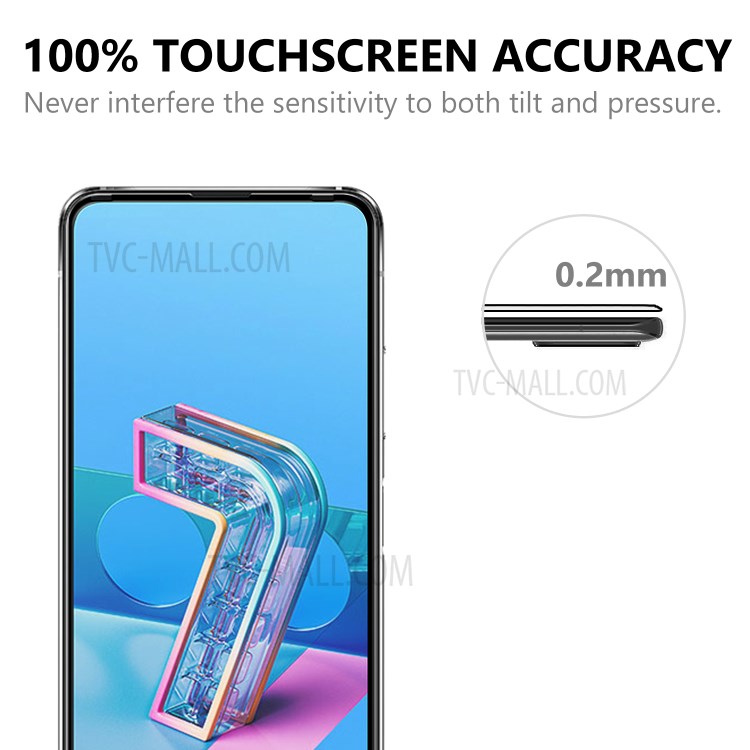 Gehärtete Glas-Schutzfolie Für Asus Zenfone 7 ZS670KS Volle Glue Schwarze Ränder Vollständige Abdeckfilm-6