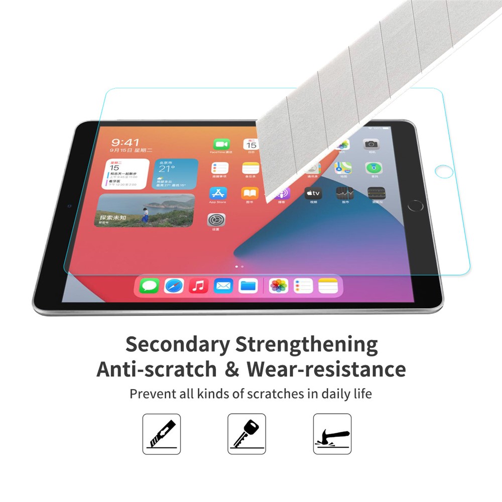 HAT PRINCE 0.33mm 9H 2.5D Protecteur D'écran En Verre Trempé Pour Ipad 10.2 (2020) / (2019) Comprimé Film LCD-5