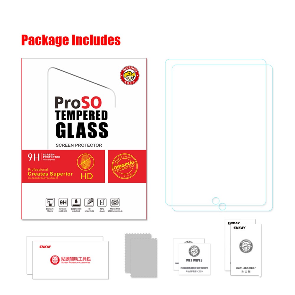 HAT PRINCE 2pcs / Paquet 0.33mm 9H 2.5D Protecteur D'écran En Verre Trempé Pour Ipad 10.2 (2020) / (2019) Comprimé Film LCD-7