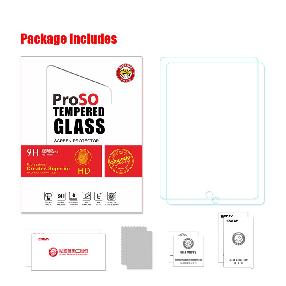 Hat Prince 2pcs/pack 0.33 mm 9h 2.5d Protector de Pantalla de Vidrio Templado Para Ipad 10.2 (2021)/(2020)/(2019) Película LCD de Tableta