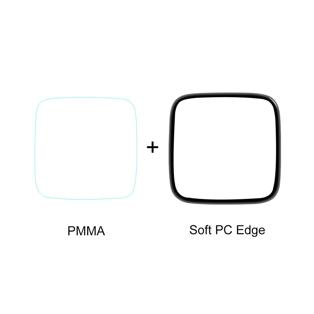 2Pcs/Set ENKAY HAT PRINCE 3D PC Edge + PMMA Full Size Screen Shield for Fitbit Versa 3/Fitbit Sense-6