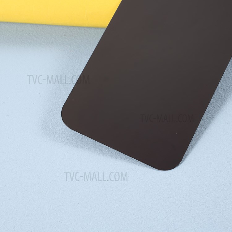 Color Mirror Arc Edges Tempered Glass Back Cover for iPhone 12/12 Pro - Black-6