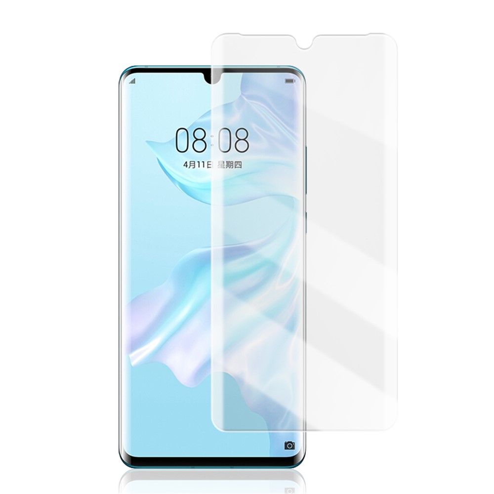 AMORUS for Huawei P30 Pro [UV Light Irradiation] UV Film 3D Curved Tempered Glass Screen Protector-6