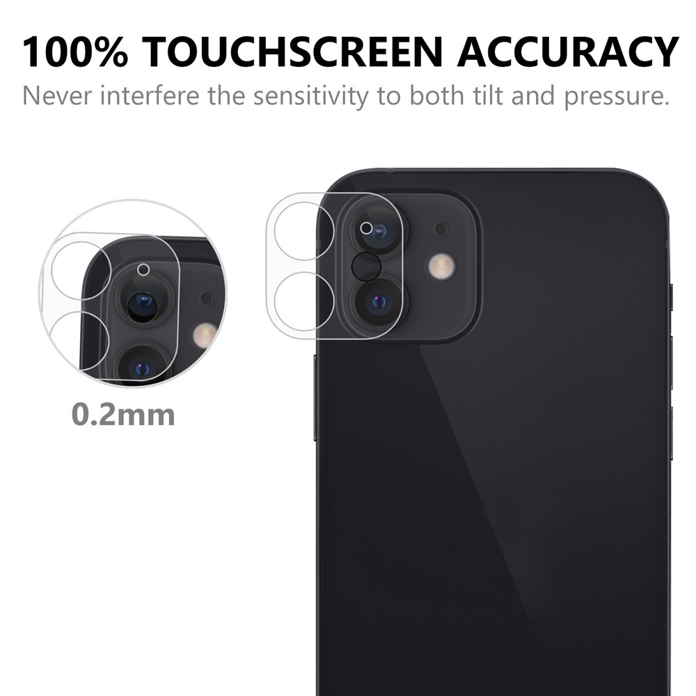 2.5D 9H Arc Edge Tempered Glass Screen Protector + Camera Lens Film for iPhone 12-6