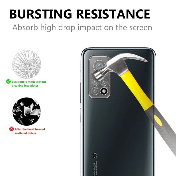 Für Xiaomi Mi 10T Pro 5G Voll Leim Aus Gehärtetem Glas Displayschutzfolie Schwarz + Film Kameralinse-2