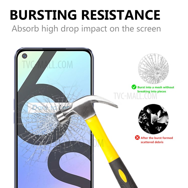 Full Glue Black Edges Tempered Glass Film for Realme 6S Screen Protector-2