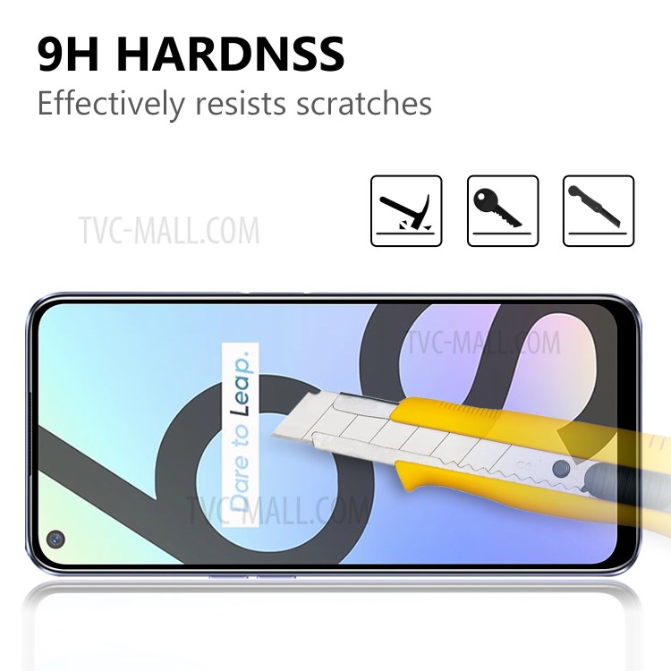 Full Glue Black Edges Tempered Glass Film for Realme 6S Screen Protector-3