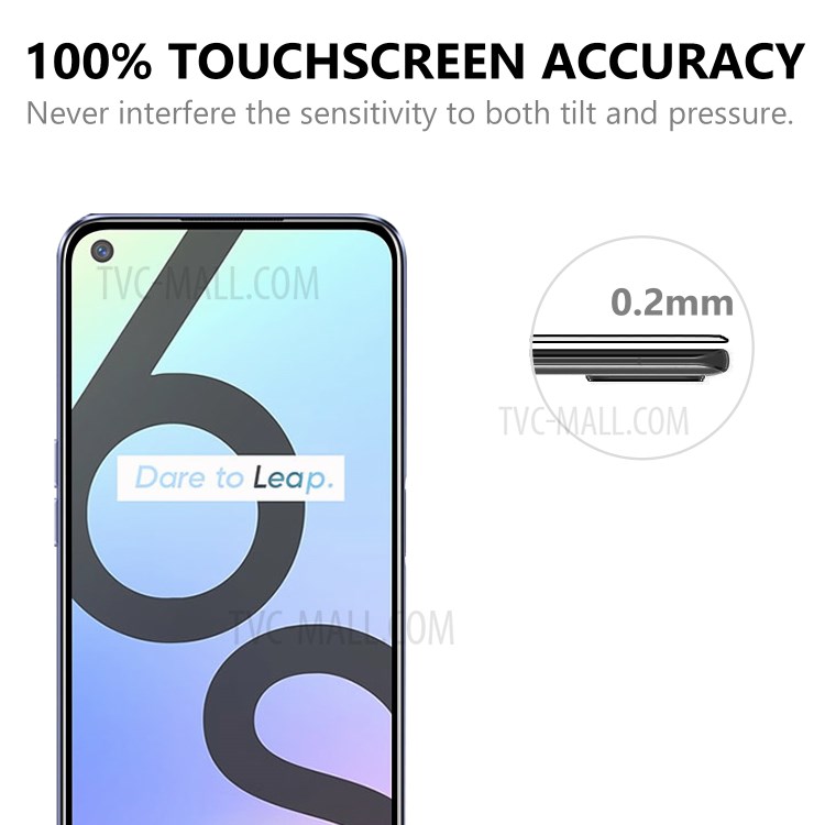 Full Glue Black Edges Tempered Glass Film for Realme 6S Screen Protector-6