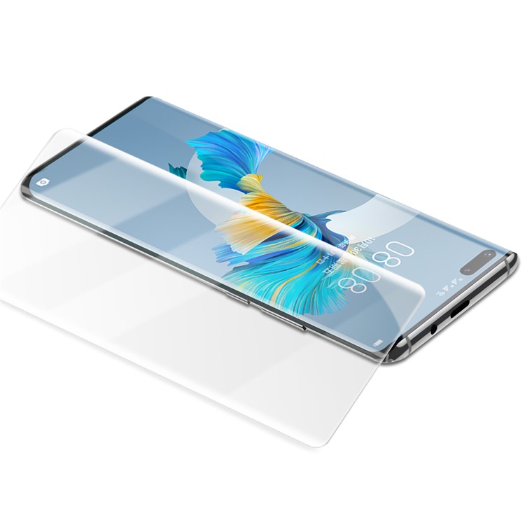 AMORUS 3D Cubierta Curva Completa Película de Vidrio Templado Para UV Para Huawei Mate 40 Pro Protector de Pantalla