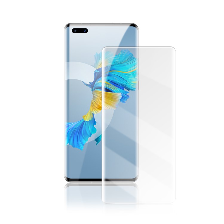 AMORUS 3D Cubierta Curva Completa Película de Vidrio Templado Para UV Para Huawei Mate 40 Pro Protector de Pantalla