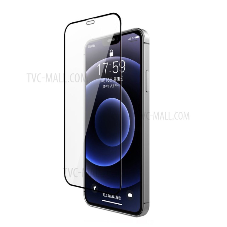 2Pcs/Set LUANKE Full Size Silk Print Full Glue Tempered Glass Screen Guard Film for iPhone 12 Pro / iPhone 12-5