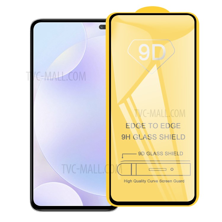 9D Full Coverage Tempered Glass Screen Cover Film (Side Glue) for Xiaomi Poco X2-1