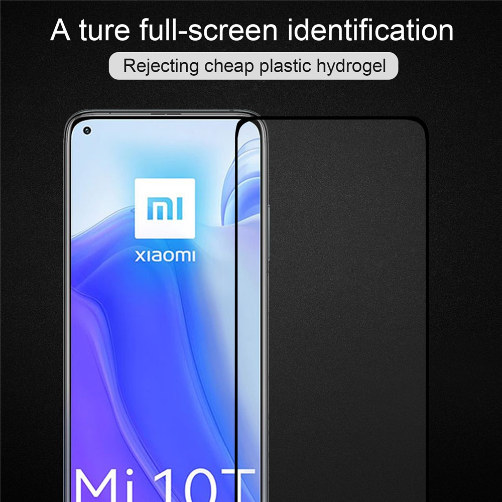 9D Cubierta Completa Protector de Pantalla de Vidrio Templado (pegamento Lateral) Para Xiaomi Mi 10T 5G / 10T Pro 5G-5