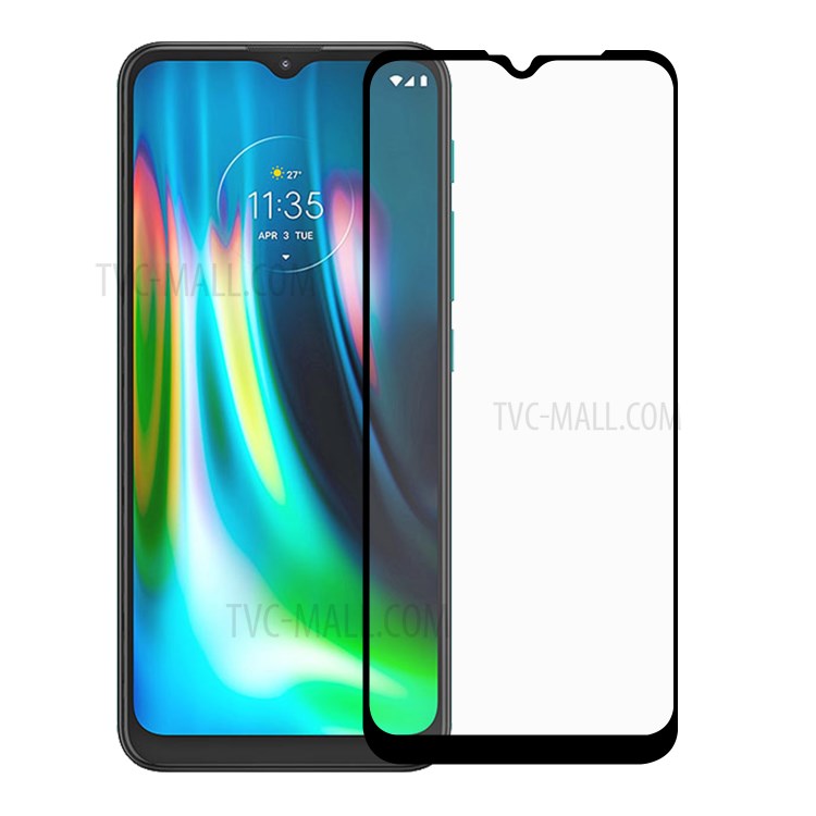 Full Screen Tempered Glass Screen Protective Film (Full Glue) for Motorola Moto G9 (India)-1