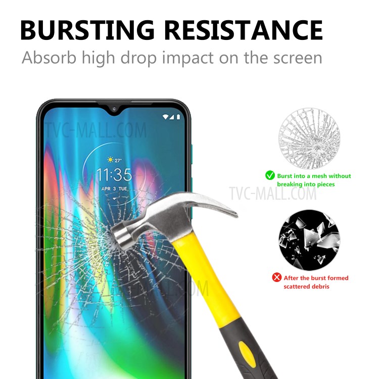 Full Screen Tempered Glass Screen Protective Film (Full Glue) for Motorola Moto G9 (India)-2