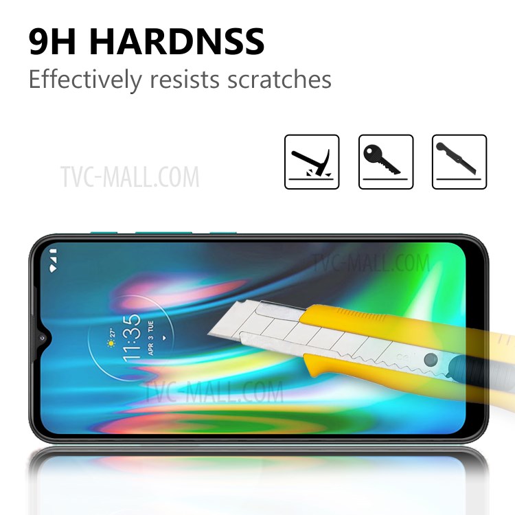 Full Screen Tempered Glass Screen Protective Film (Full Glue) for Motorola Moto G9 (India)-3