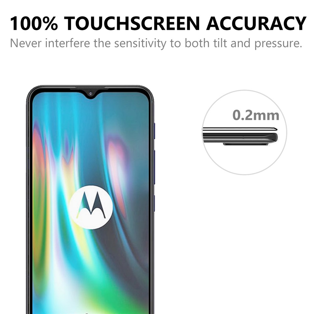 Full Coverage Tempered Glass Screen Guard Film (Full Glue) for Motorola Moto G9 Play-6