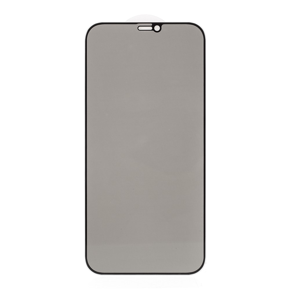 Anti-peep Full Covering Silk Print Tempered Glass Screen Protector (Side Glue) for iPhone 12 / 12 Pro-1