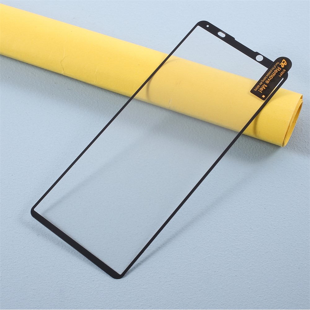 Full Covering Silk Print Tempered Glass Screen Protective Film (Full Glue) for Sony Xperia 5 II-5