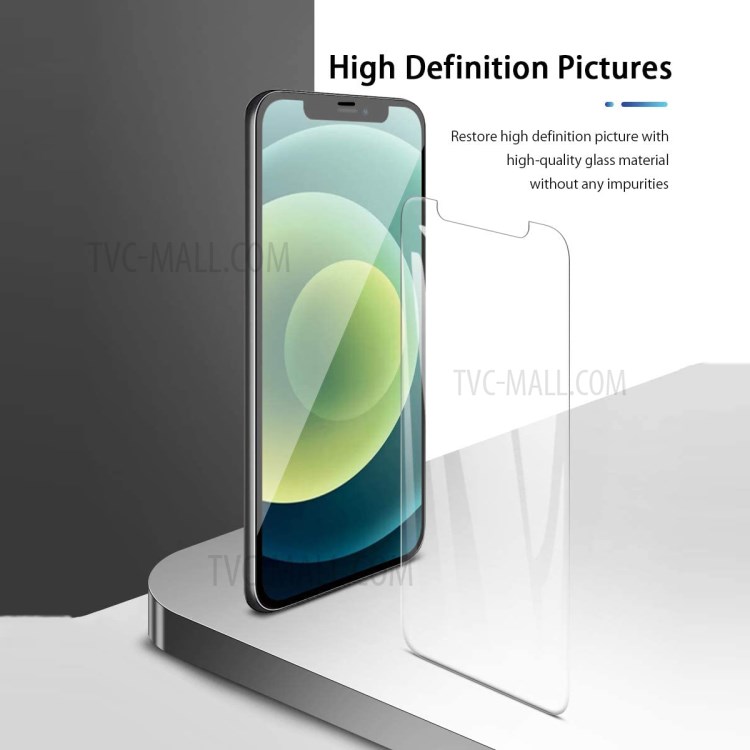 3PCS/Set 0.3mm Arc Edge Tempered Glass Film for iPhone 12 Pro Max Screen Protector-5
