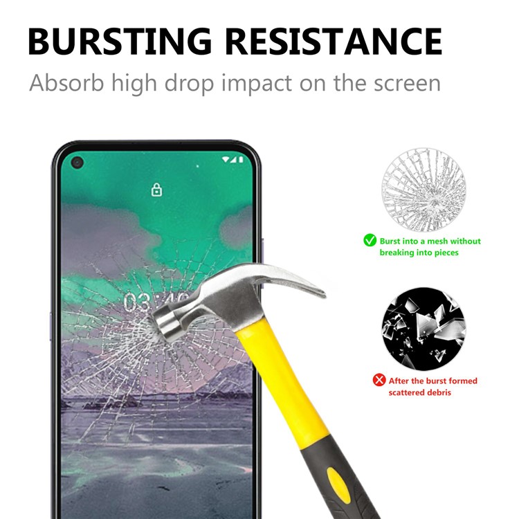Full Glue Black Edges Tempered Glass Film for Nokia 3.4 Screen Protector-2
