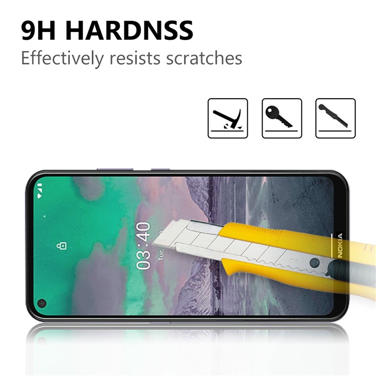 Full Glue Black Edges Tempered Glass Film for Nokia 3.4 Screen Protector-3