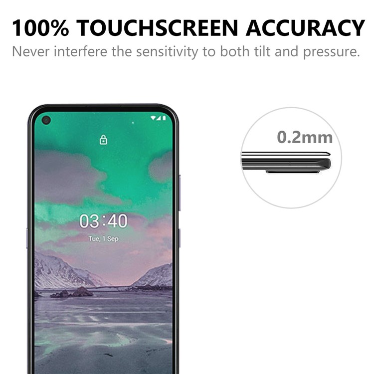 Full Glue Black Edges Tempered Glass Film for Nokia 3.4 Screen Protector-6