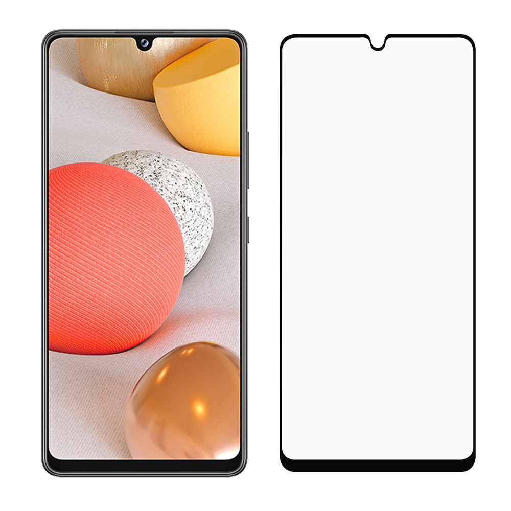 For Samsung Galaxy A42 5G Full Glue Full Cover Tempered Glass Screen Protector with Black Edges-1