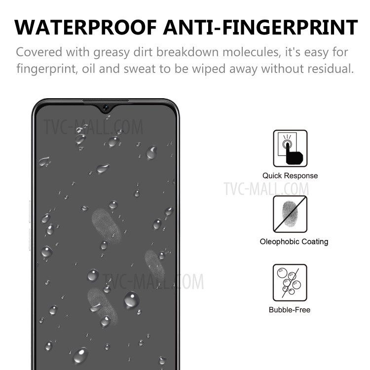 Black Edges Full Glue Full Screen Tempered Glass Protector Film for Oppo A73-5