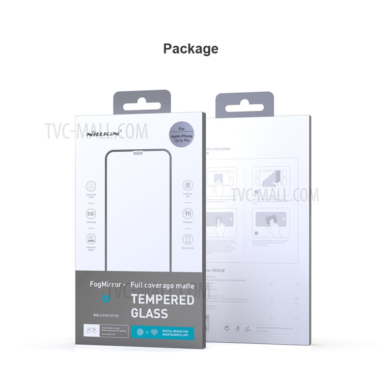 NILLKIN FogMirror Series Full Coverage Full Glue Matte Tempered Glass Screen Protector Film for iPhone 12/12 Pro-6