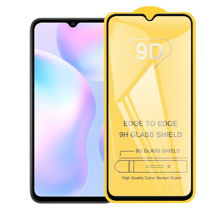 9D Complete Covering for Xiaomi Redmi 9A Tempered Glass Screen Protector (Side Glue)-1