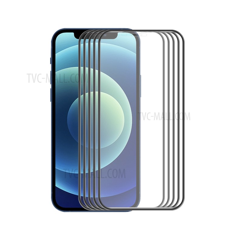 5PCS/Set ENKAY HAT-PRINCE Ultra Clear Anti-Fall Full Glue 0.26mm 9H 2.5D Complete Covering Tempered Glass Screen Protector for iPhone 12 mini-1