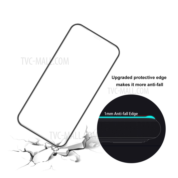 5PCS/Set ENKAY HAT-PRINCE Ultra Clear Anti-Fall Full Glue 0.26mm 9H 2.5D Complete Covering Tempered Glass Screen Protector for iPhone 12 mini-2