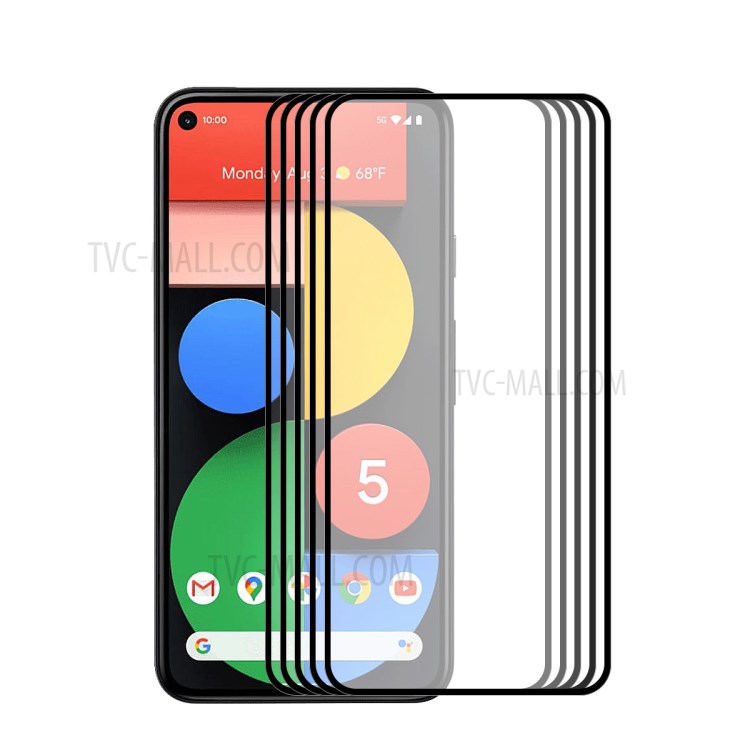 5 Unids / Set Enkay Hat-Prince Ultra Clear Full Glue 0.26mm 9h 2.5D Protector De Pantalla De Vidrio Templado De Pantalla Completa Para Google Pixel 5-1