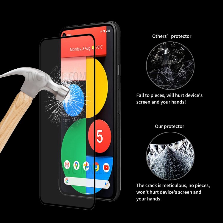5 Unids / Set Enkay Hat-Prince Ultra Clear Full Glue 0.26mm 9h 2.5D Protector De Pantalla De Vidrio Templado De Pantalla Completa Para Google Pixel 5-7