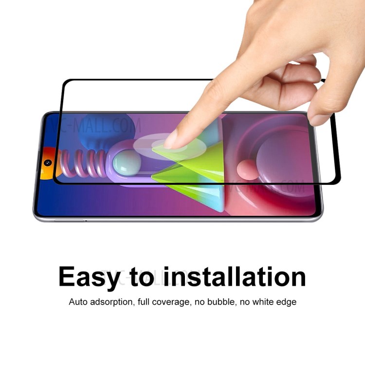5PCS/Set ENKAY HAT-PRINCE Full Glue 0.26mm 9H 2.5D Complete Covering Ultra Clear Tempered Glass Screen Protector for Samsung Galaxy M51-6