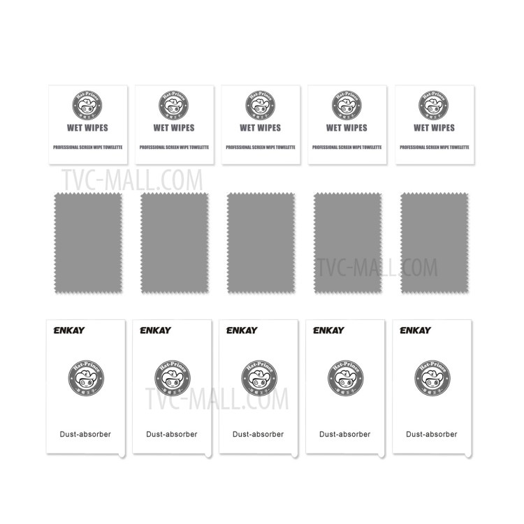5PCS/Set ENKAY HAT-PRINCE Full Glue 0.26mm 9H 2.5D Complete Covering Ultra Clear Tempered Glass Screen Protector for Samsung Galaxy M51-9