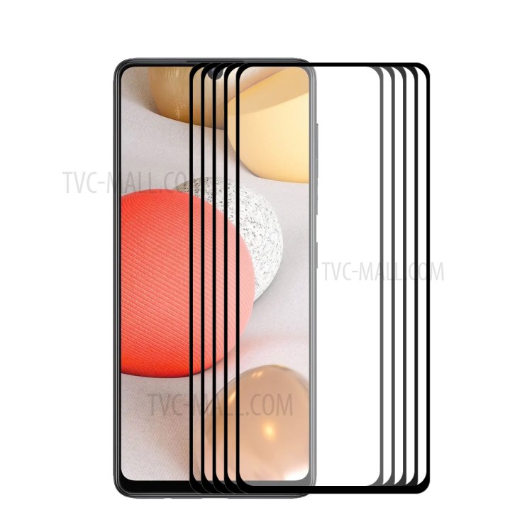 5PCS/Set ENKAY HAT-PRINCE Anti-Fingerprint 0.26mm 9H 2.5D Full Glue Ultra Clear Tempered Glass Full Screen Protector for Samsung Galaxy A42 5G-1