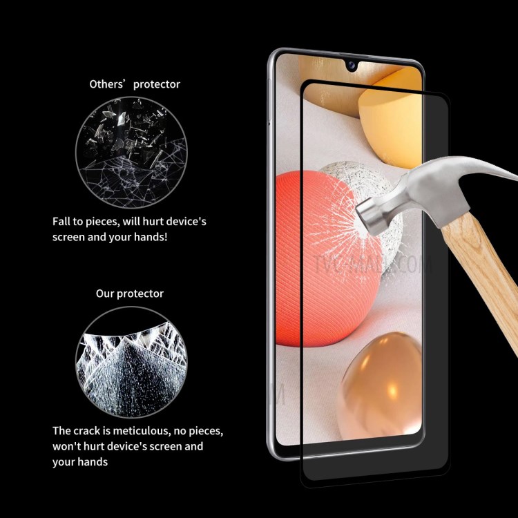 5PCS/Set ENKAY HAT-PRINCE Anti-Fingerprint 0.26mm 9H 2.5D Full Glue Ultra Clear Tempered Glass Full Screen Protector for Samsung Galaxy A42 5G-7