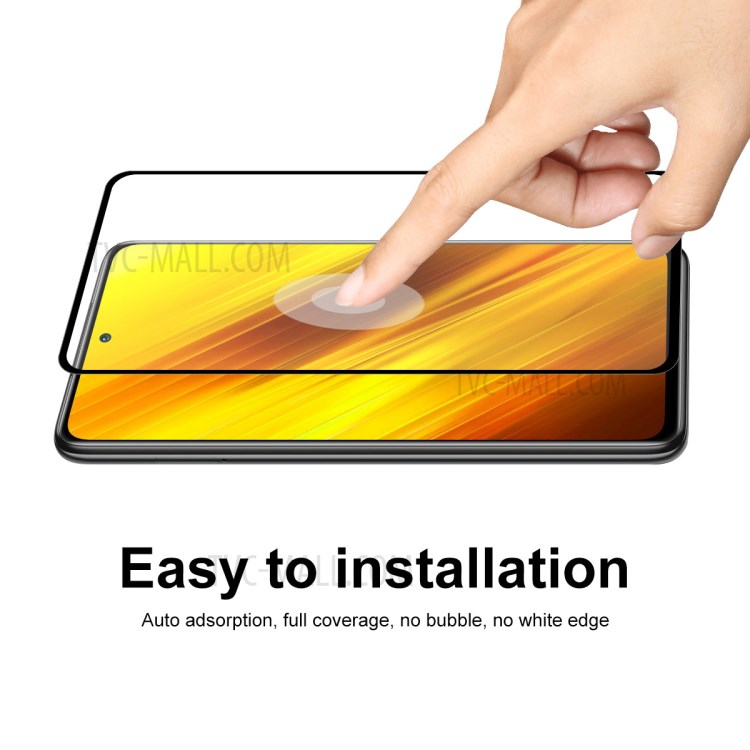 5 Pcs / Set Enkay Hat-príncipe Ultra Claro 0.26mm 9h 2.5d Completo Revestimento De Vidro Temperado Protetor De Tela De Cola Completa Para Xiaomi Poco X3 / Poco X3 Nfc-6