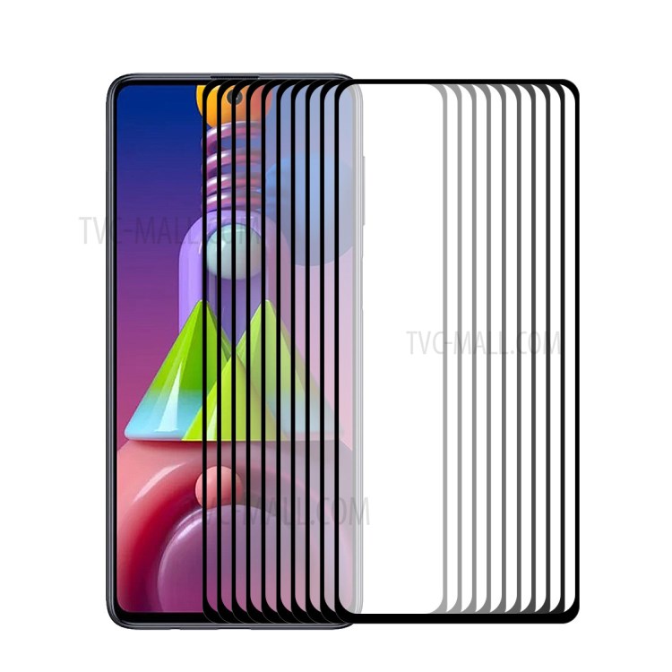 Enkay Hat-príncipe 10 Pçs / Set Para Samsung Galaxy M51 0.26mm 9h Cola Completa Tela Cheia De Vidro Temperado Protetor De Vidro-1