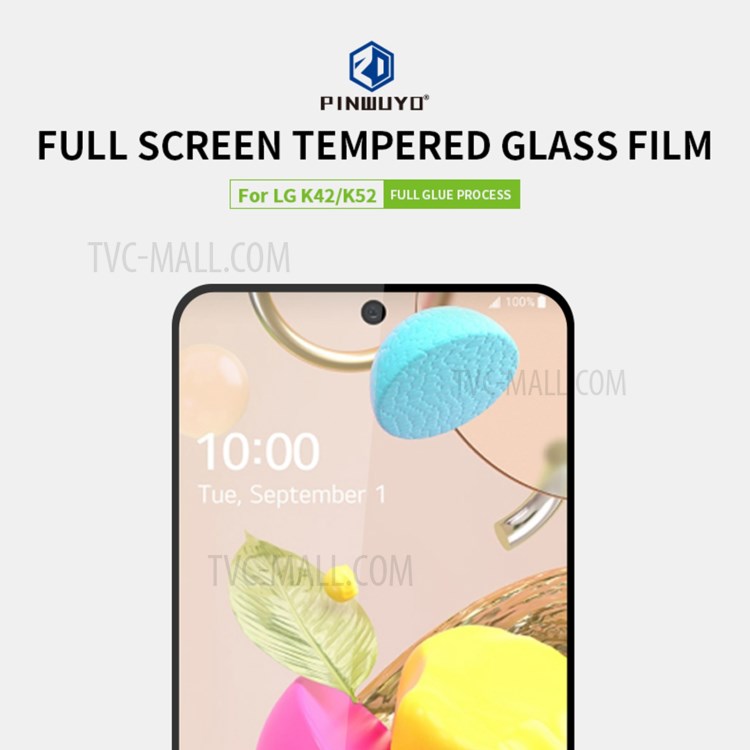 Pinwuyo Per LG K42 / LG K52 Pellicola Proteggi Schermo In Vetro Temperato A Grandezza Naturale-6