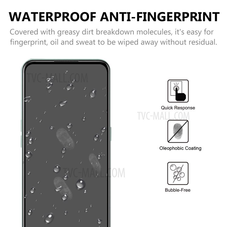 Komplette Abdeckung Vollkleber Black Rande Tempered Glasics Screen Film Für OPPO A32 (2020)-4