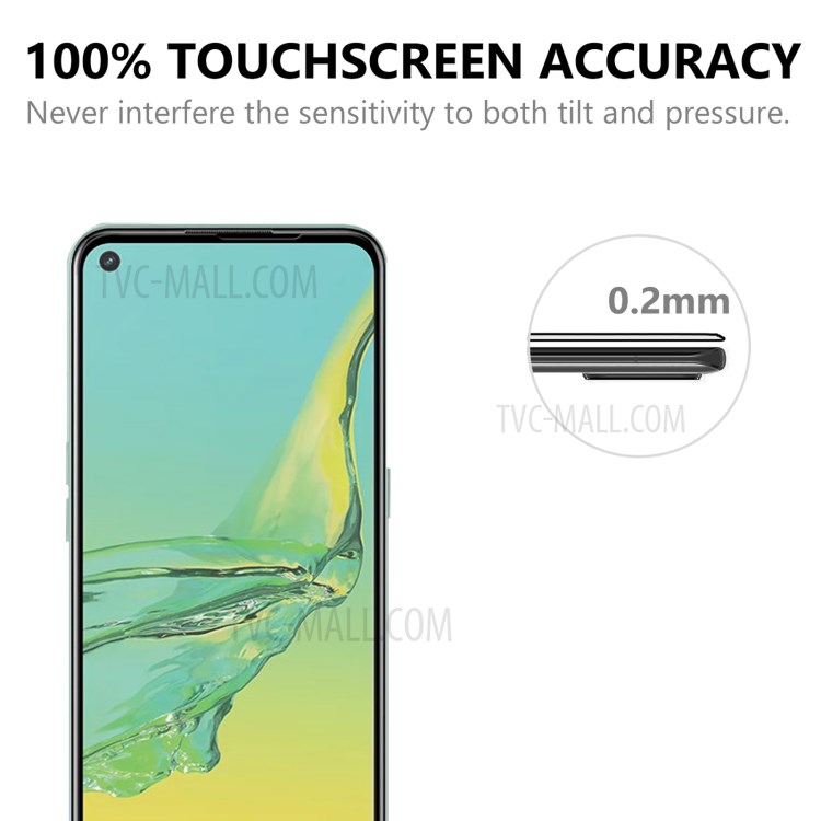 Komplette Abdeckung Vollkleber Black Rande Tempered Glasics Screen Film Für OPPO A32 (2020)-6